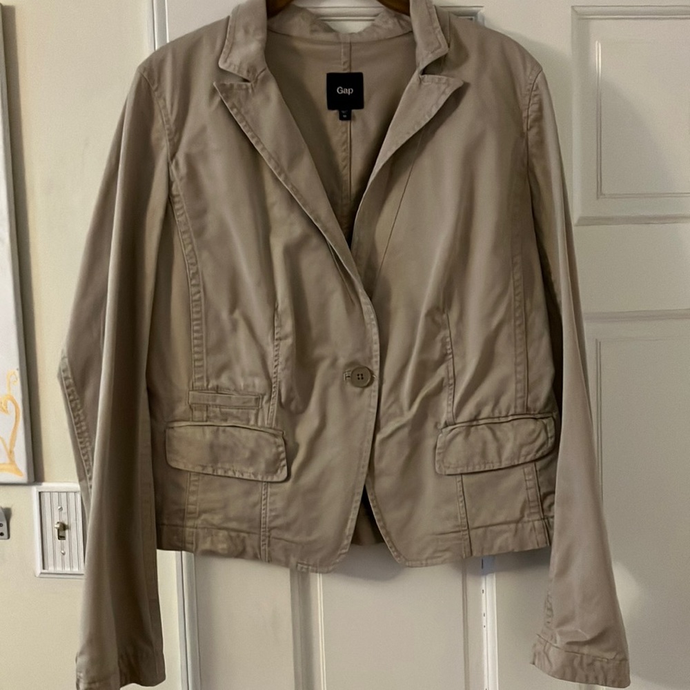 Gap Khaki Blazer. Size 10 EUC